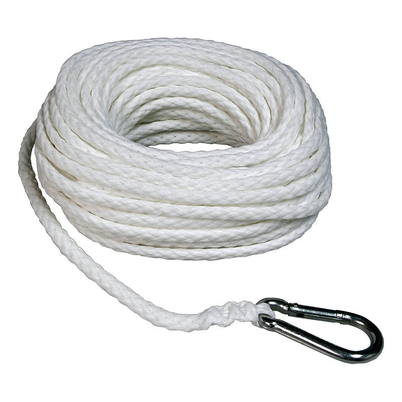 Seasense Hollow Braid Polypropylene Anchor Line (White, Diameter 1/4", Length 50') - 50013042 - image 1