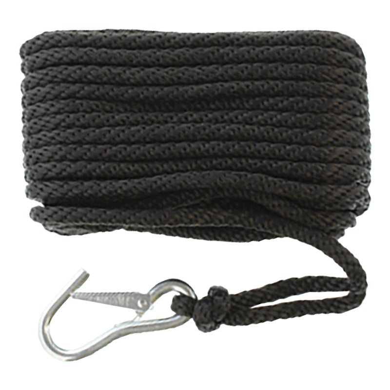 Seasense Solid Braid Multi-Filament Polypropylene (MFP) Anchor Line (Black, Diameter 3/8", Length 50') - 50013059 - image 1