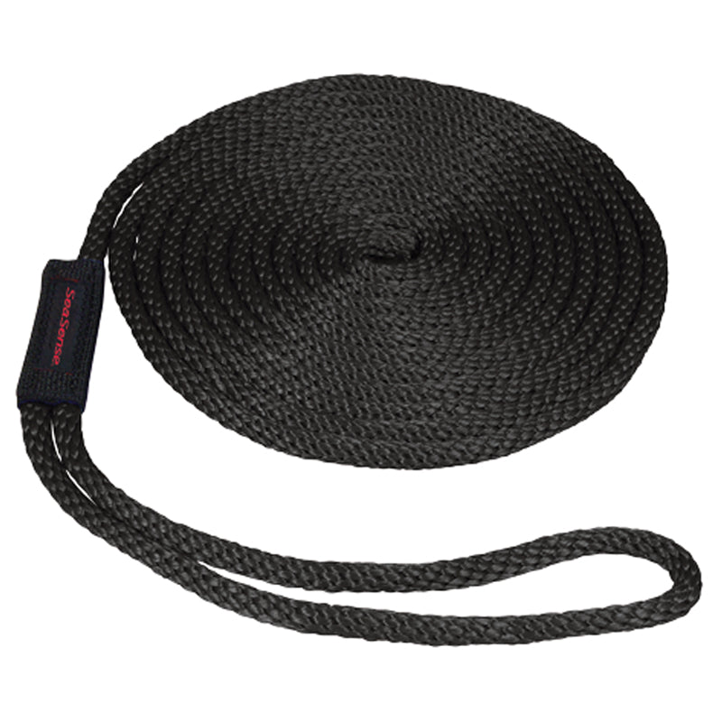 Seasense Solid Braid Multi-Filament Polypropylene (MFP) Dock Line with Chafe Guard (Black, Diameter 1/2", Length 25') - 50013116 - image 3