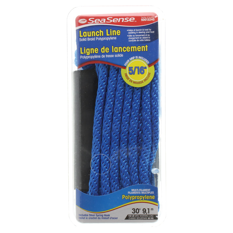 Seasense Solid Braid Multi-Filament Polypropylene (MFP) Launch Line with Foam Handle (Blue, Diameter 5/16", Length 30') - 50013240 - image 4