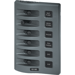 Blue Sea Systems Blue Sea 4307 WeatherDeck® 12V DC Waterproof Switch Panel - 6 Position