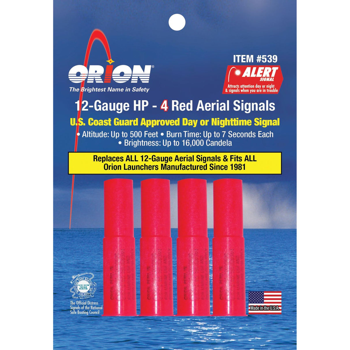 Orion 12-Gauge High Performance Aerial Signal Pack (Case of 6) - 539 - image 1