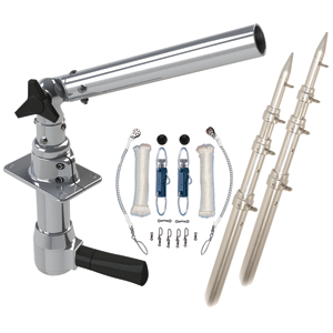 Rupp Marine Rupp Revolution Top Gun Package w/18' Poles & Complete Single Line Rigging Kit w/Klickers Release Clips - REV-TPGN-18T