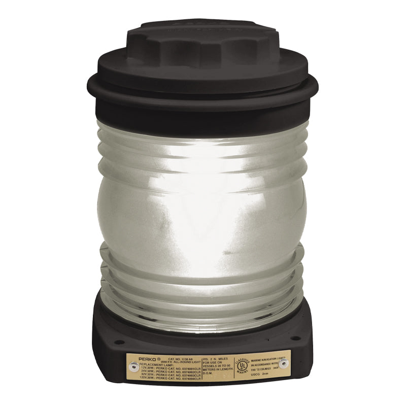 Perko Fig. 1130 Series Navigation Light (White All-Round) - 1130 A00 BLK - image 1