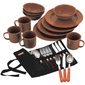 Coleman 24-Piece Speckled Enamelware Cook Set - Red - 2000016407
