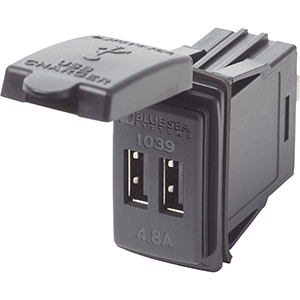 Blue Sea Systems Blue Sea Dual USB Charger - 24V Contura Mount - 1039