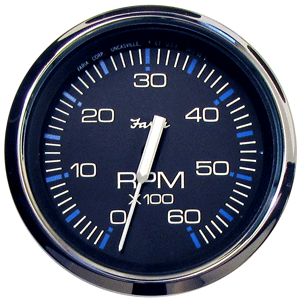 Faria Beede Instruments Faria Chesapeake Black 4" Tachometer - 6000 RPM (Gas) (Inboard & I/O) - 33710