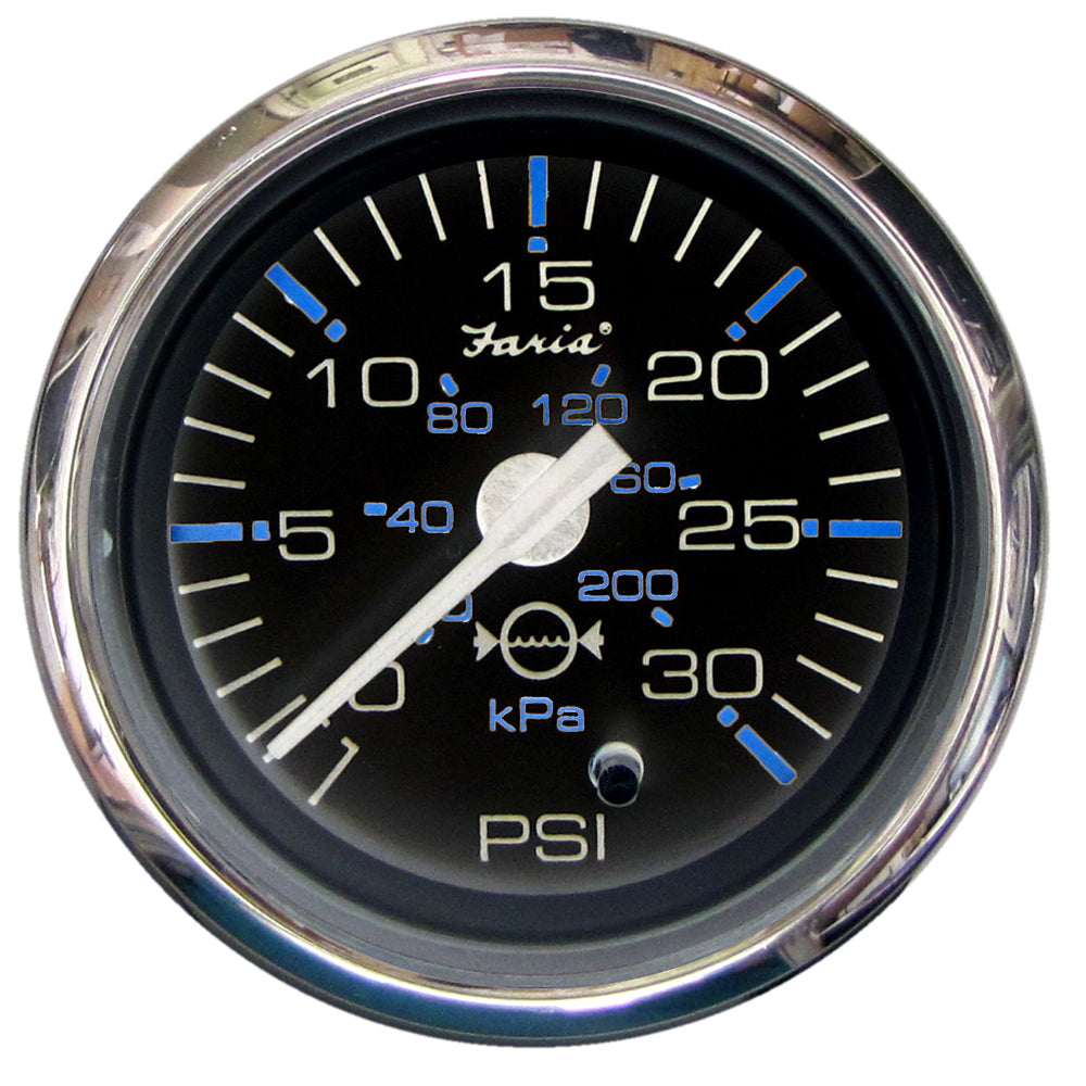 Faria Beede Instruments Faria Chesapeake Black 2" Water Pressure Gauge (30 PSI) - 13712