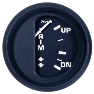 Faria Beede Instruments Faria Euro Black 2" Trim Gauge f/ Johnson/Evinrude/Suzuki Outboard - 12827
