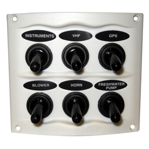 BEP Marine BEP Waterproof Panel - 6 Switches - White - 900-6WPW