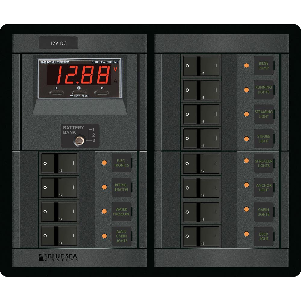 Blue Sea Systems Blue Sea 1217 12V DC 12 Position w/Digital Meter