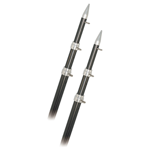 Rupp Marine Rupp 15' Telescopic Carbon Fiber Outrigger Poles 1.5" - Silver - A0-1500-CFT