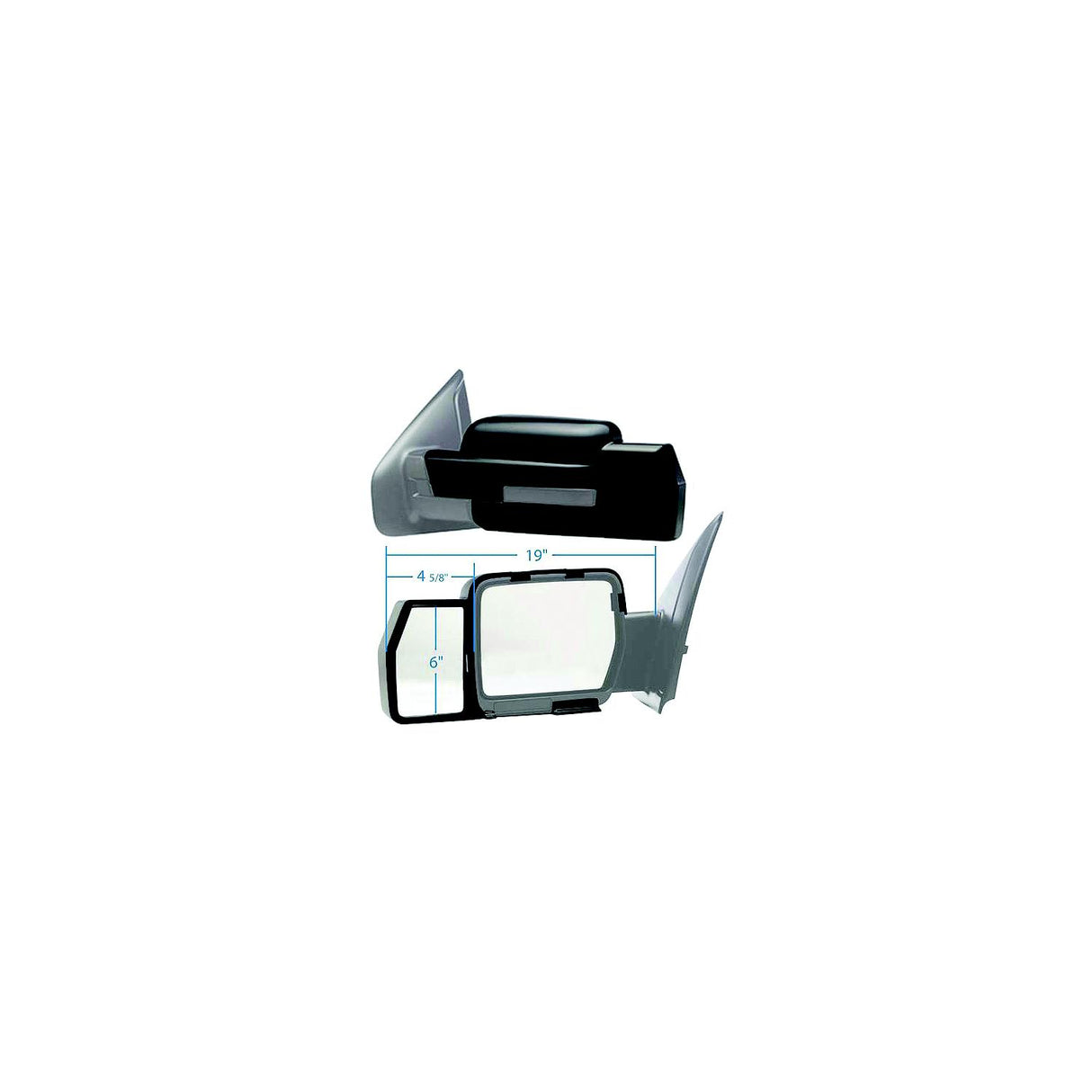 K-Source 81810 Snap-On Towing Mirrors, pr. - 81810