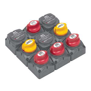 BEP Marine BEP Battery Distribution Cluster f/Triple Outboard Engine w/Four Battery Banks - 719-140A-DVSR