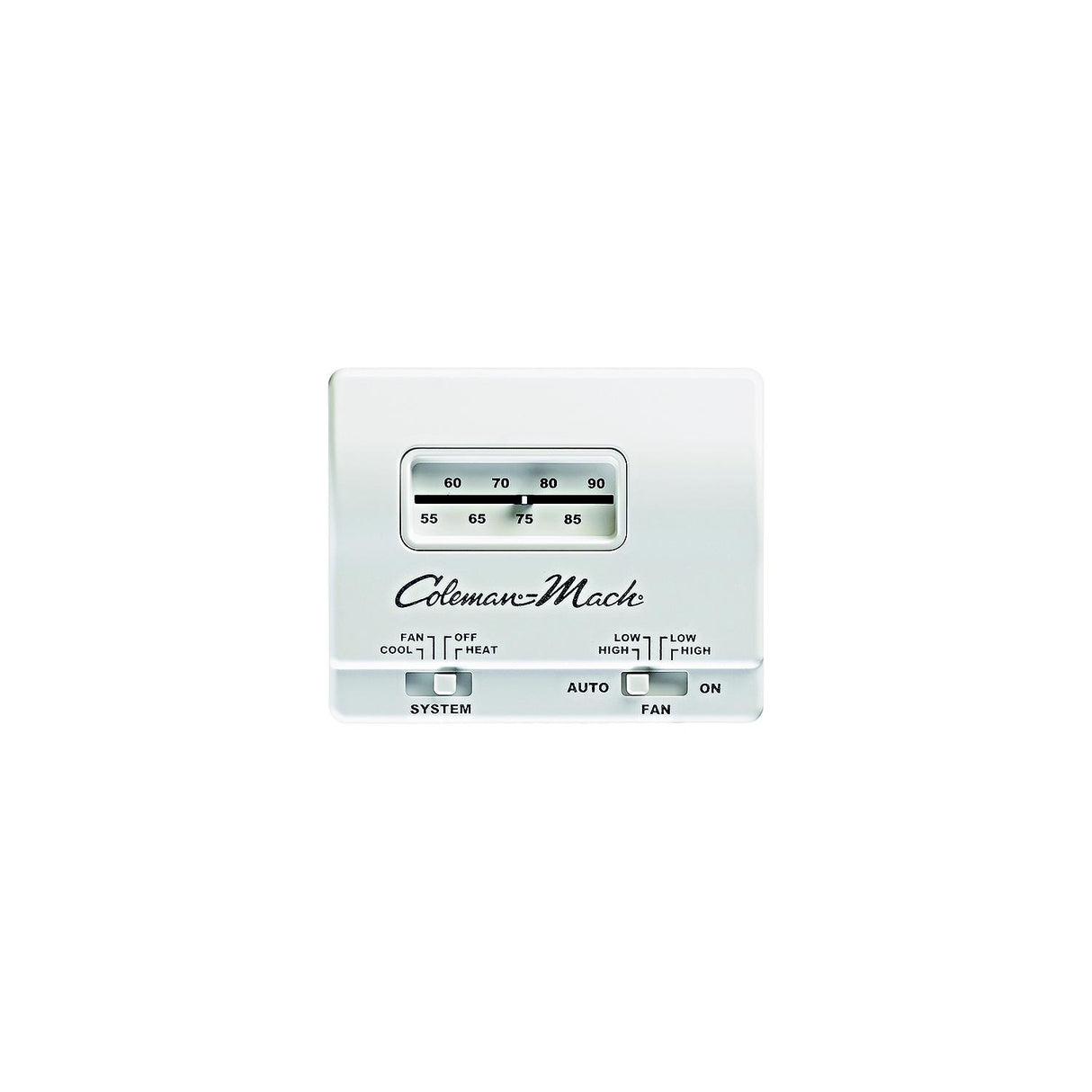 Coleman-Mach 7330B3441 24V Analog Heat/Cool Thermostat, White - image 1