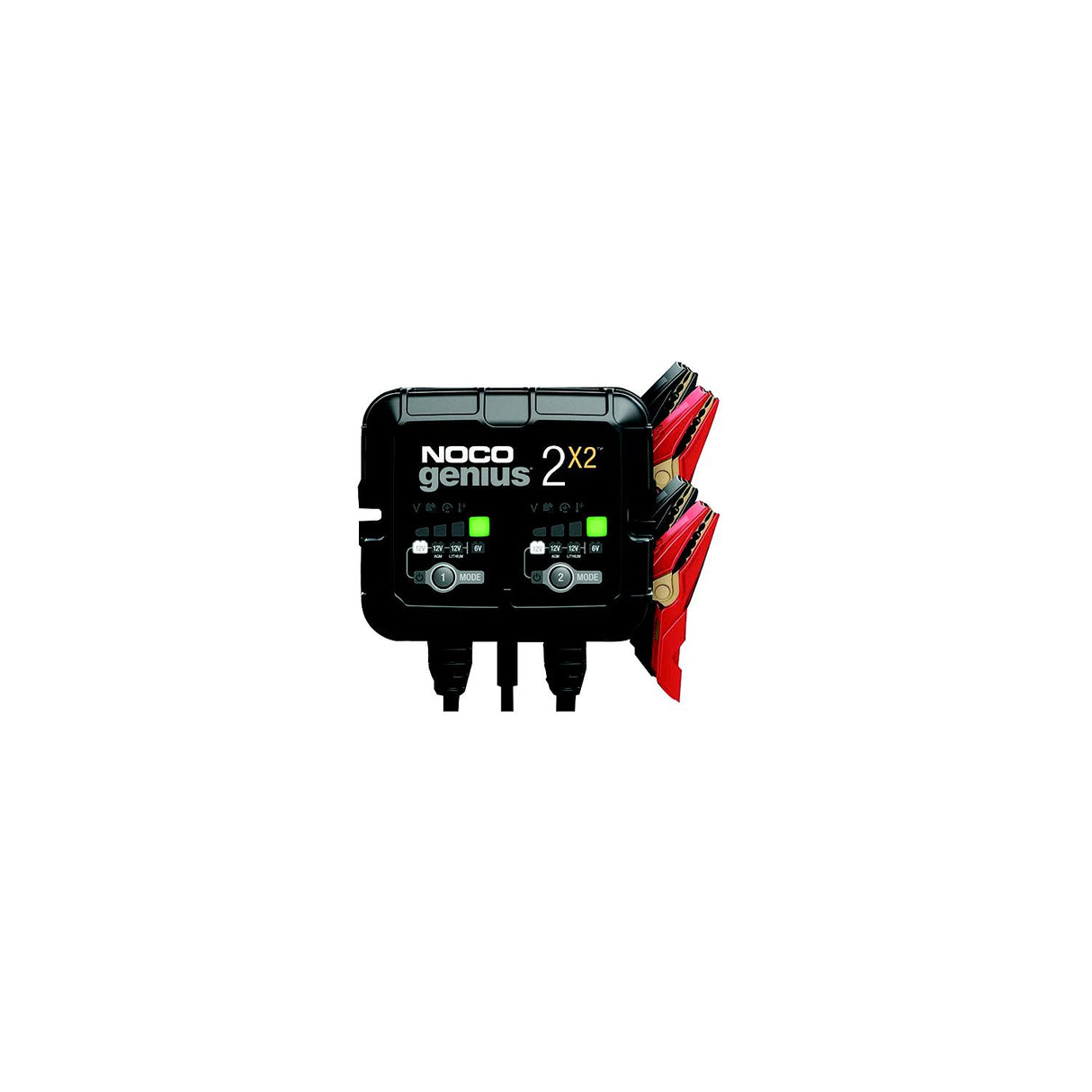 Noco GENIUS2X2 Multi-Bank Battery Charger & Maintainer, 4 Amps/2 Banks - GENIUS2X2