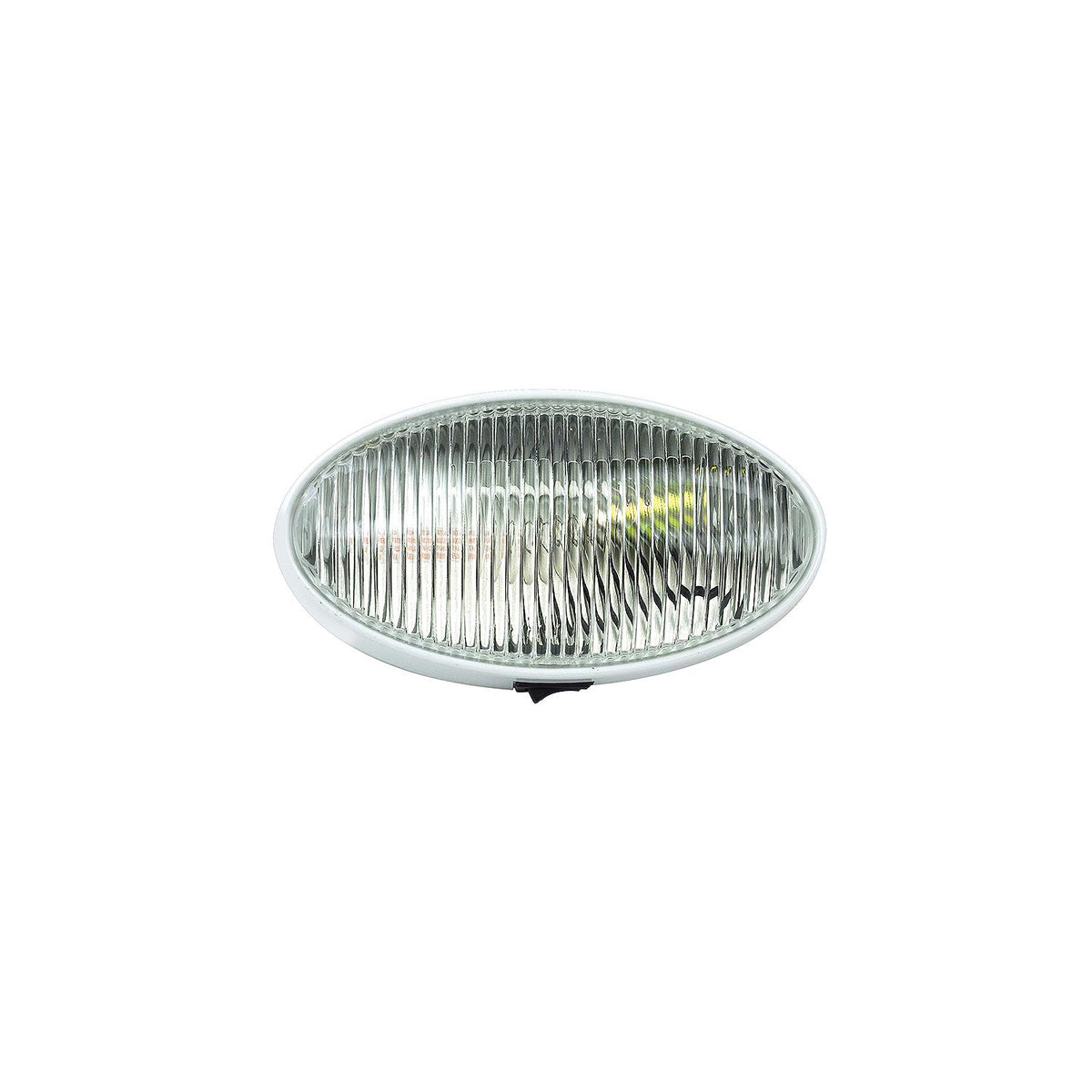 FulTyme RV Oval Porch/Utility Light w/Switch, Clear/ White housing - SC590-1124 - image 1