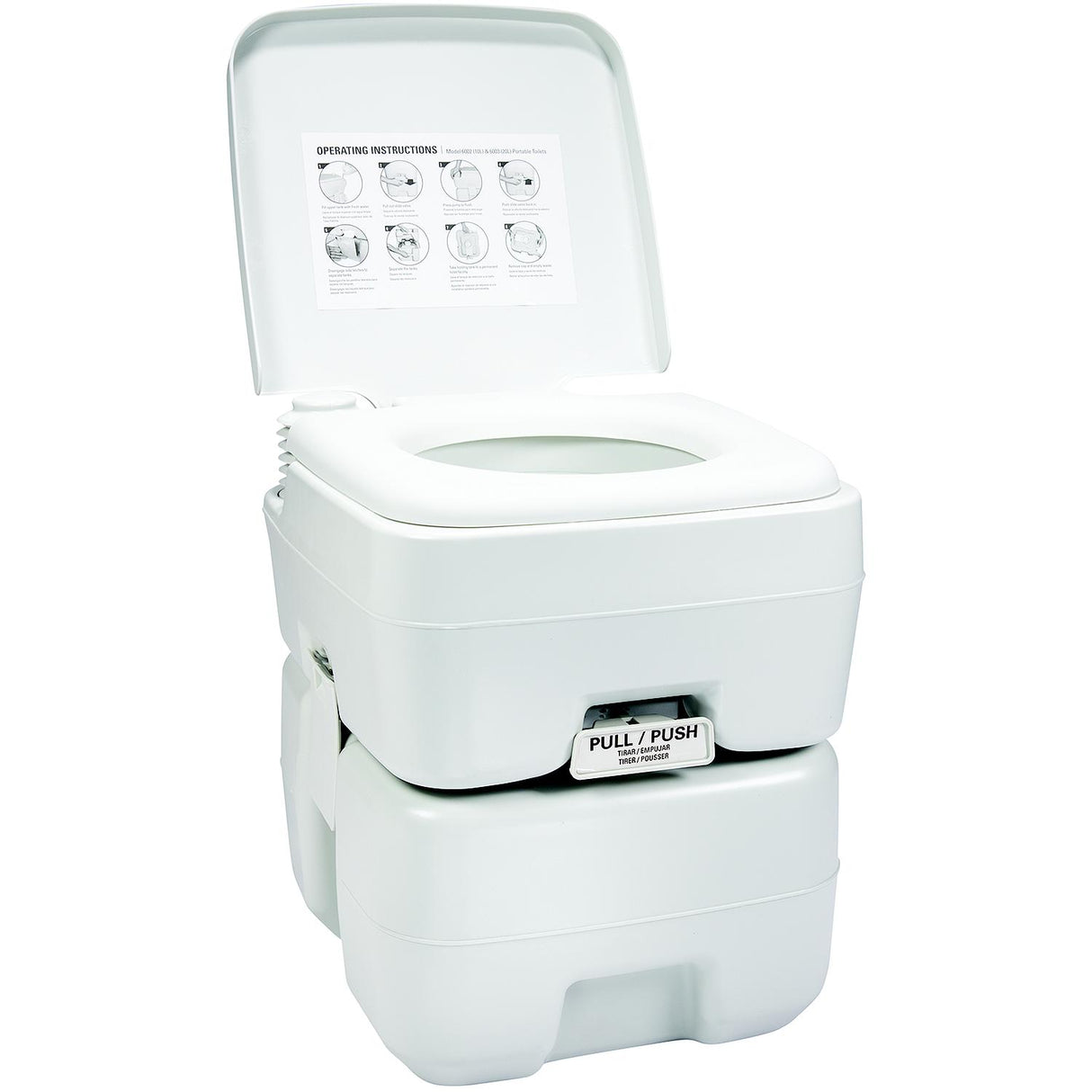 FulTyme RV 6003 Portable Toilet, White, 5.3-Gal. (20 l) - DEF1020S