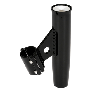 Lee's Tackle Lee's Clamp-On Rod Holder - Black Aluminum - Vertical Mount - Fits 1.050 O.D. Pipe - RA5001BK