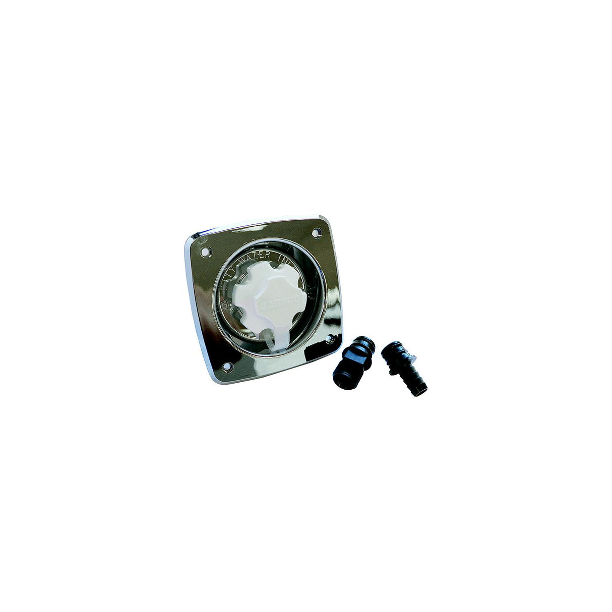 Jabsco 44412-2045 Chrome 90° Port Flush 45 PSI Water Pressure Regulator - 44412-2045