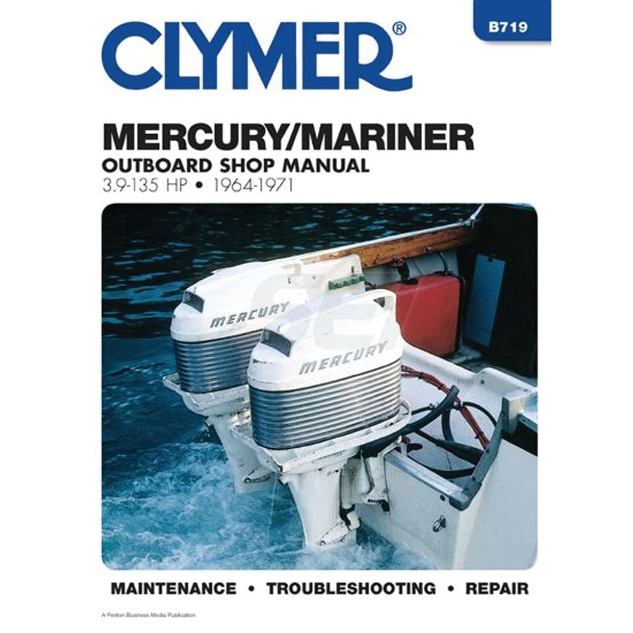 Clymer Motor Repair Manual (Mercury/Mariner 3.9-135 HP Outboards, 1964-71) - B719 - image 1