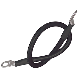 Ancor Battery Cable Assembly, 4 AWG (21mm²) Wire, 5/16" (7.93mm) Stud, Black - 18" (45.7cm) - 189130