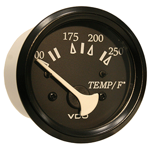 VDO Cockpit Marine 52mm (2-1/16") 250° F Water Temperature Gauge - Black Dial/Bezel - 310-11801