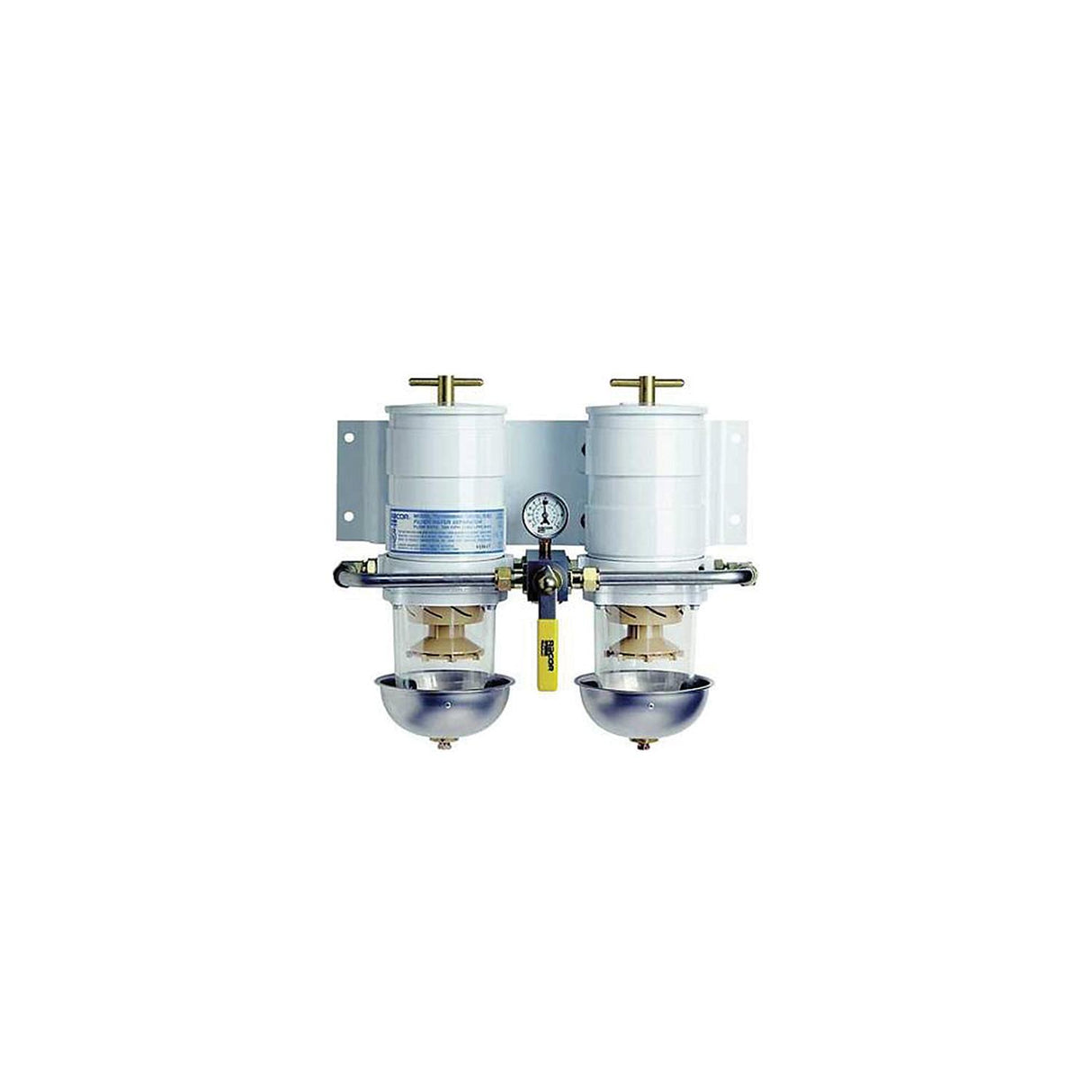 Racor 75500MAX30 Turbine Series Dual Fuel Filter W/ Rotary Valve, 30 Microns - 75500MAX30