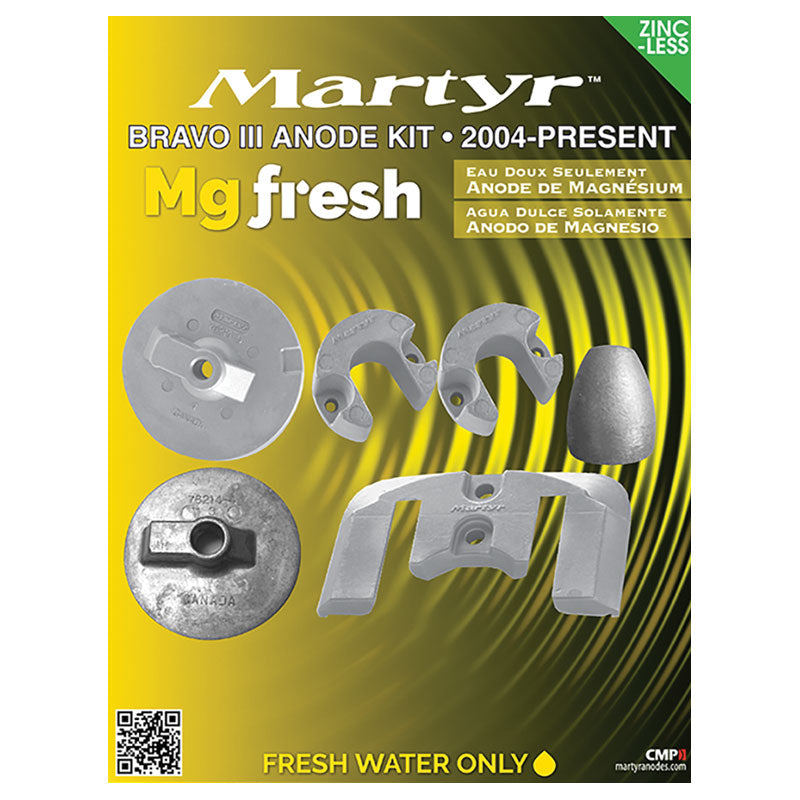 Martyr Mercruiser Bravo III Anode Kit - Magnesium (2004 & Up) - BRAVO-3-KT-M - image 2