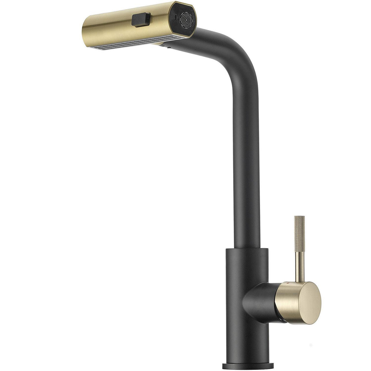 Dura Faucet DFMK511XMBMG Rainfall RV Kitchen Faucet, Matte Black/ Gold - image 3