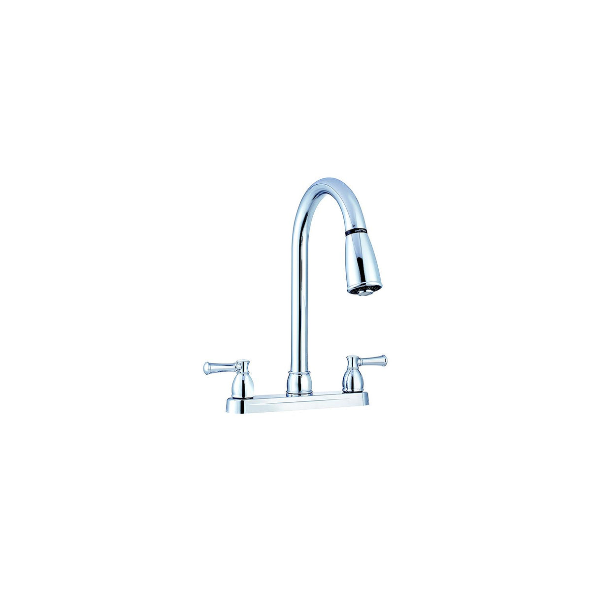 Dura Faucet DFPK350LCP Non-Metallic Dual Lever Pull-Down Kitchen Faucet, Chrome Polished - image 2