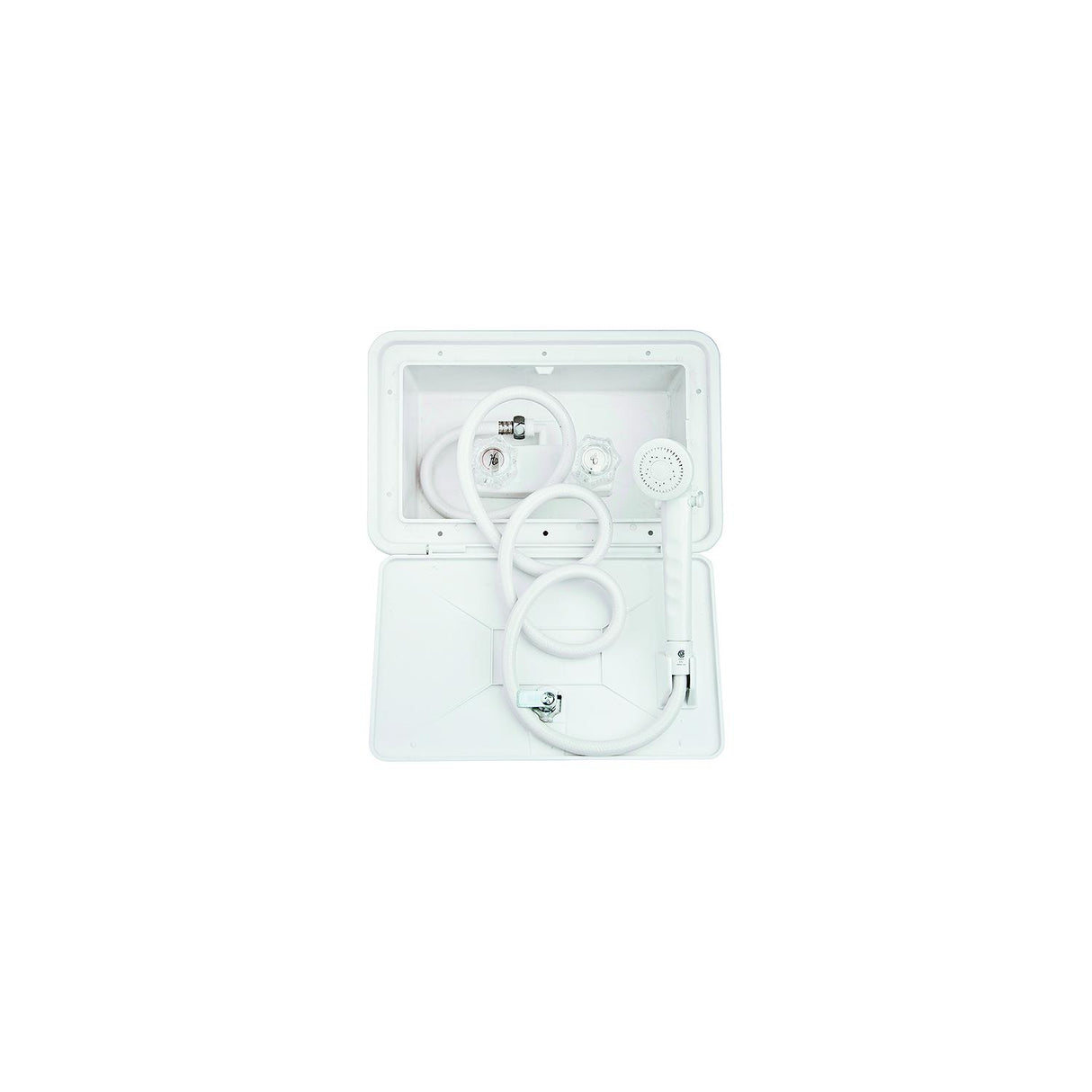Dura Faucet DFSA170WT Exterior Shower & Box Kit, White - image 2