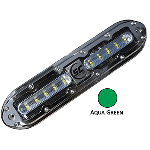 Shadow-Caster LED Lighting Shadow-Caster SCM-10 LED Underwater Light w/20' Cable - 316 SS Housing - Aqua Green - SCM-10-AG-20