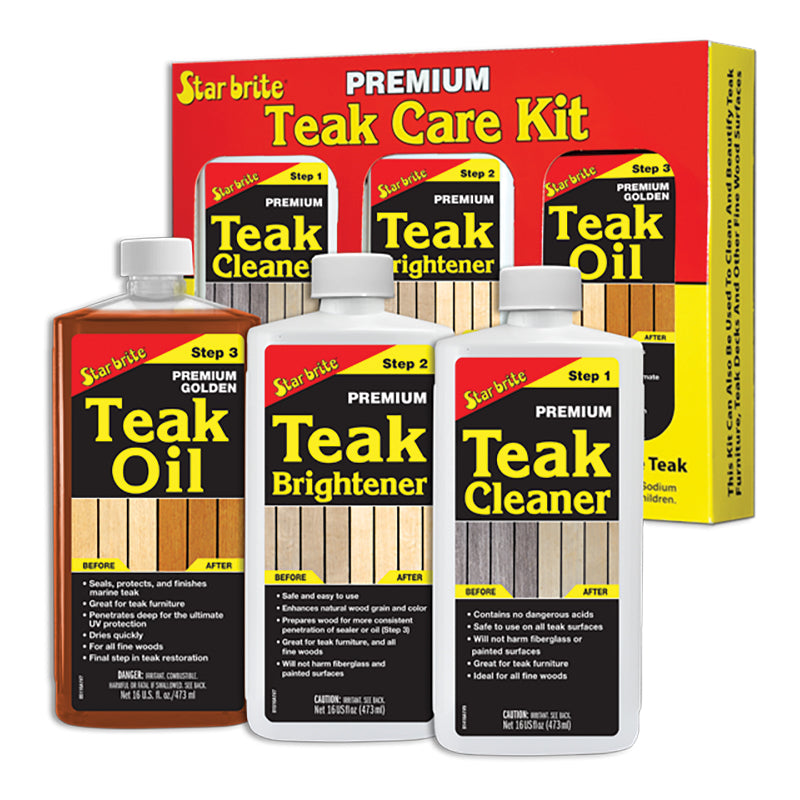 Star Brite Premium Teak Care Kit (16 fl. oz.) - 081216 - image 1