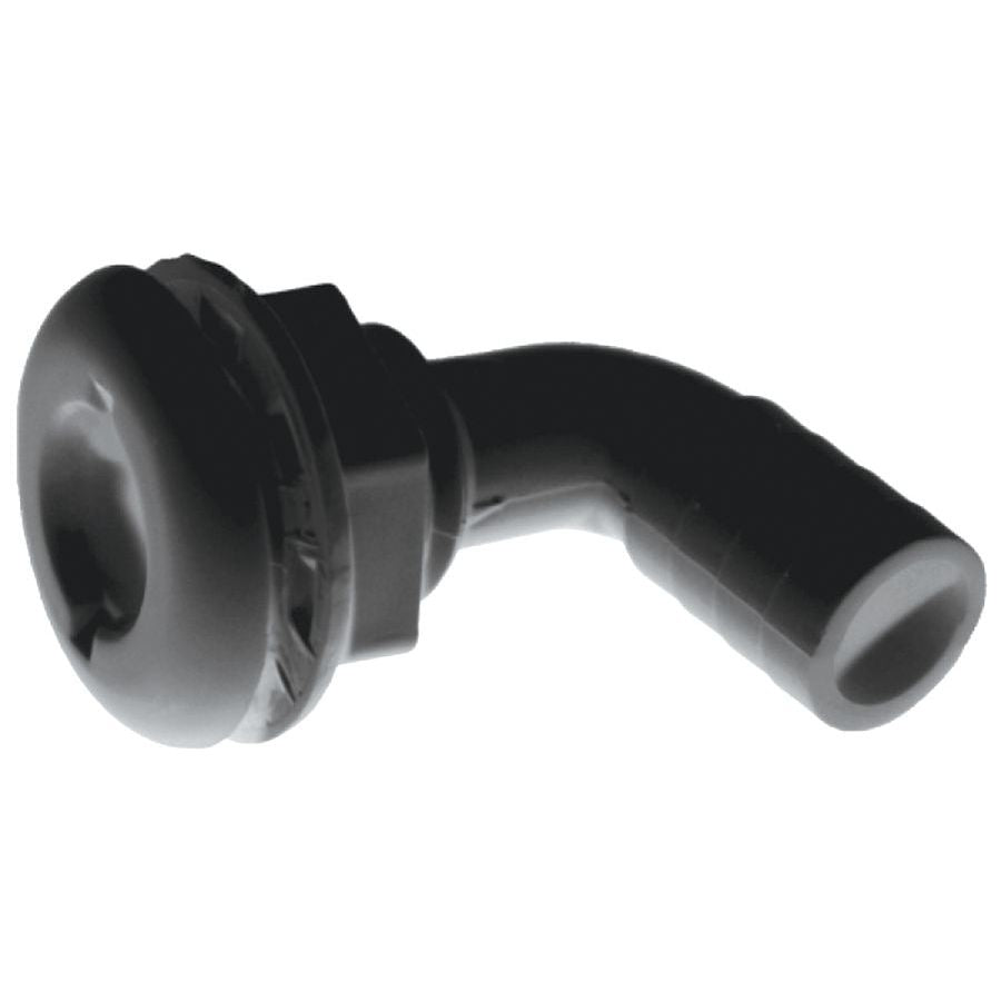 T-H Marine Black Plastic 90° Thru-Hull Connectors - Package (2-1/2” L x 3/4” ID) - TH-7590-DP - image 1
