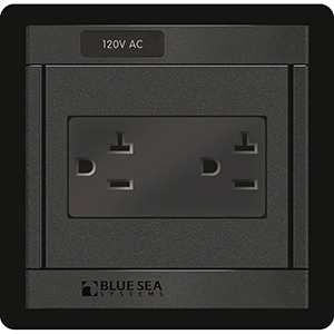 Blue Sea Systems Blue Sea 1479 360 Panel - 120V AC DUal Outlet