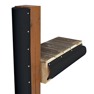 Dock Edge Piling Bumper - One End Capped - 6' - Black - DE1020BF