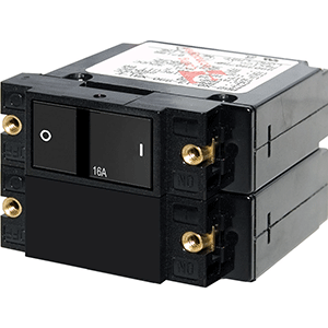 Blue Sea Systems Blue Sea 7412 A-Series Flat Rocker Circuit Breaker - Double Pole - 16A