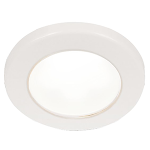 Hella Marine EuroLED 75 3" Round Screw Mount Down Light - White LED - White Plastic Rim - 12V - 958110011