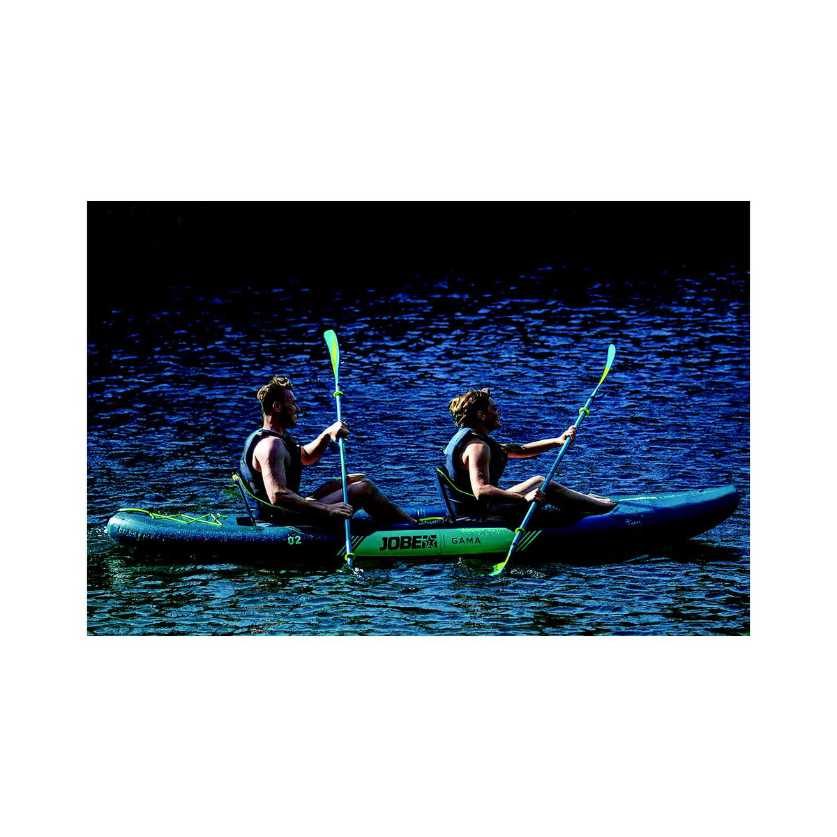 Jobe Sports 600025002PCS Gama Inflatable Kayak Package, 11ft11" length x 37" width, Atlantic Green - image 2