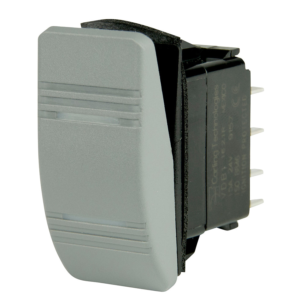 BEP Marine BEP DPDT Contura Switch - 2-Amber LEDs - Gray - ON/ON - 1001812