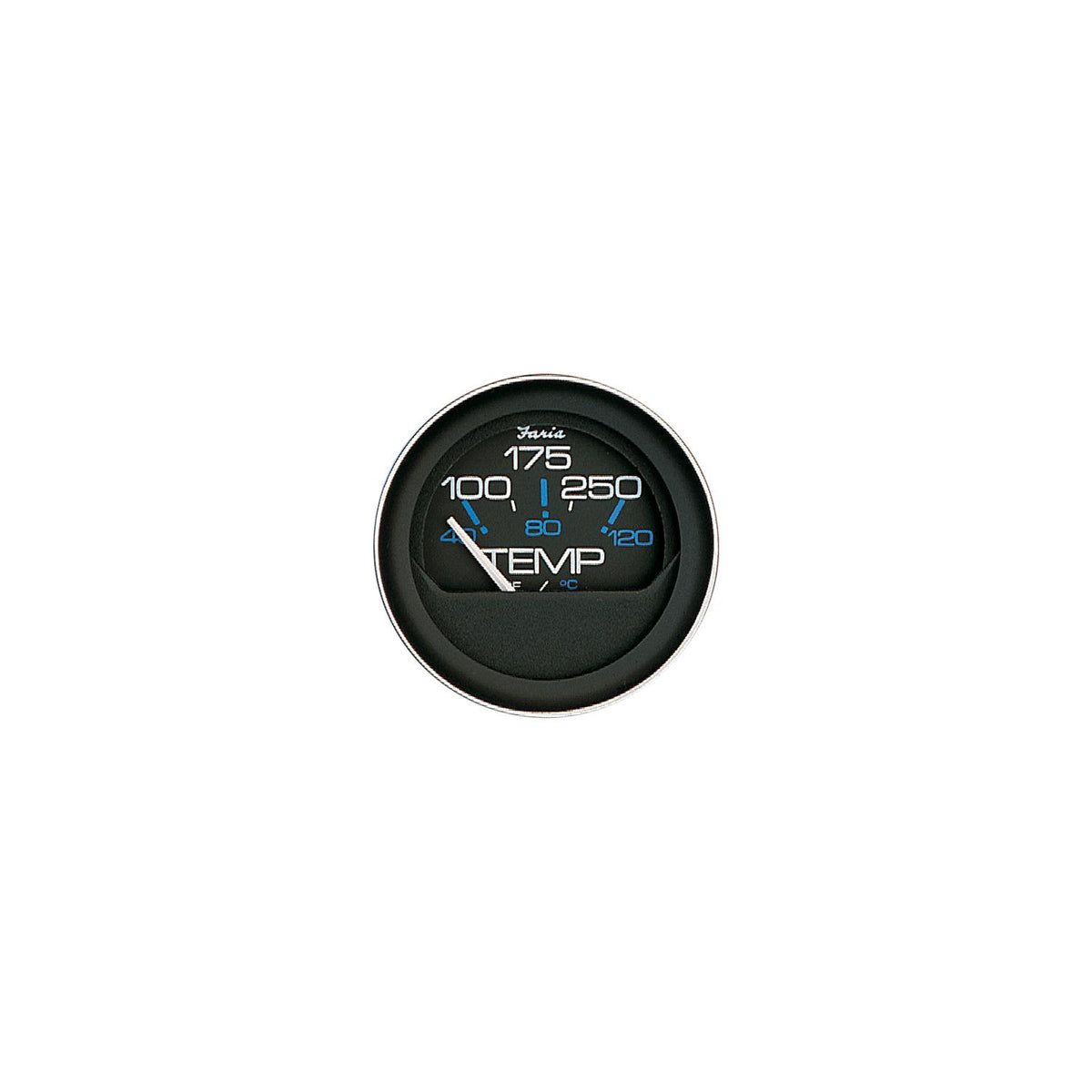 Faria Instruments Faria Coral Black 2" Water Temperature Gauge (100-250F) - F13004 - official Faria Beede Instruments product image 3