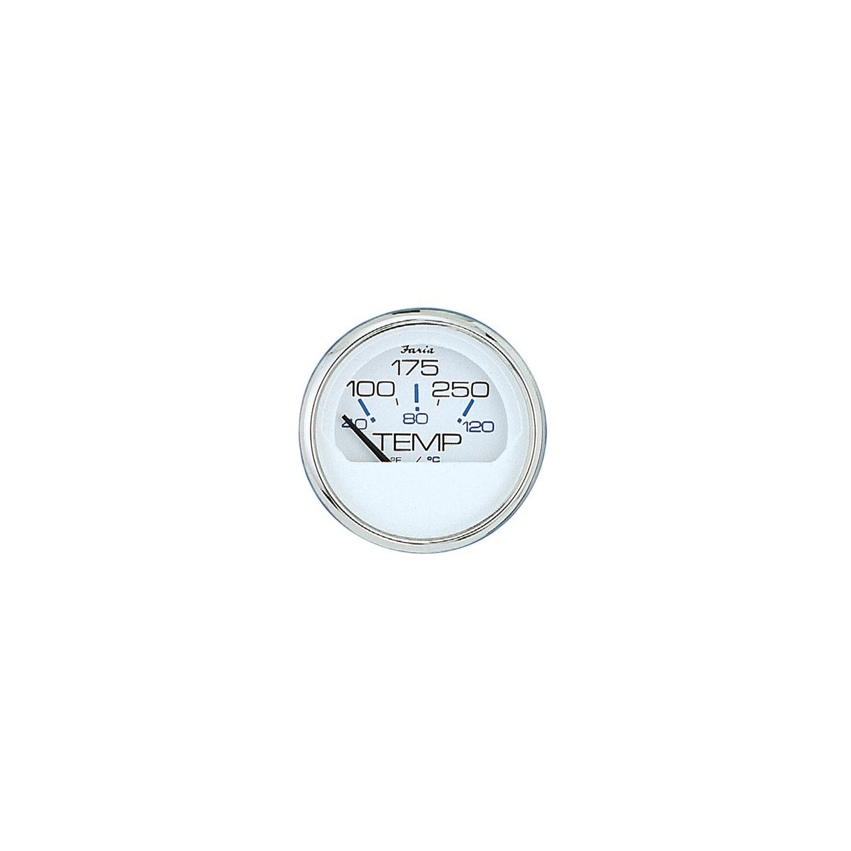 Faria Instruments Faria Chesapeake SS White 2" Gauge - Water Temperature Gauge (100-250F) - F13804