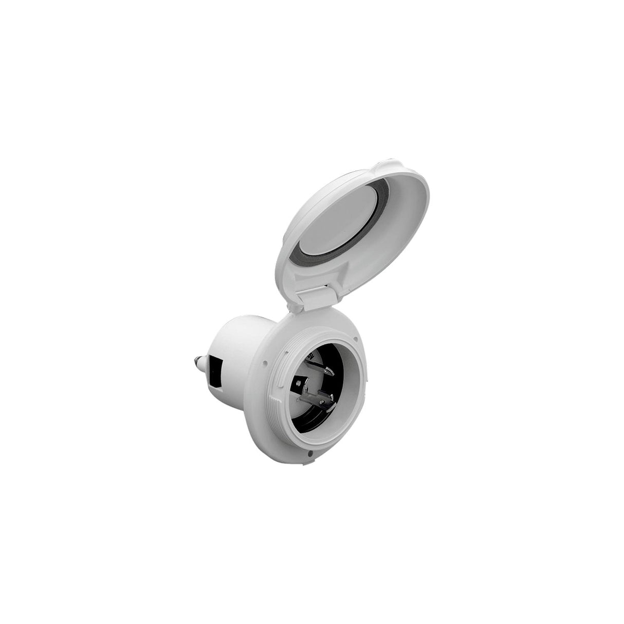 Park Power 304ELBRV Power Inlet, 30A White Contoured - image 1