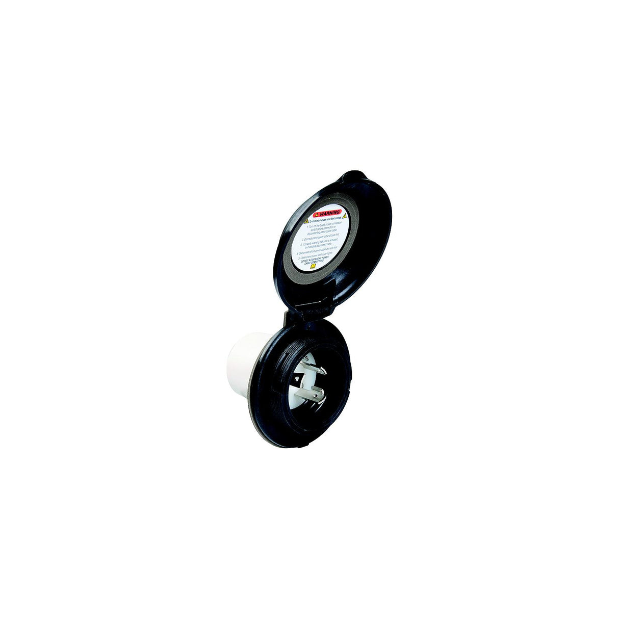 Park Power 304ELBRVBLK Power Inlet, 30A Black Contoured - image 1