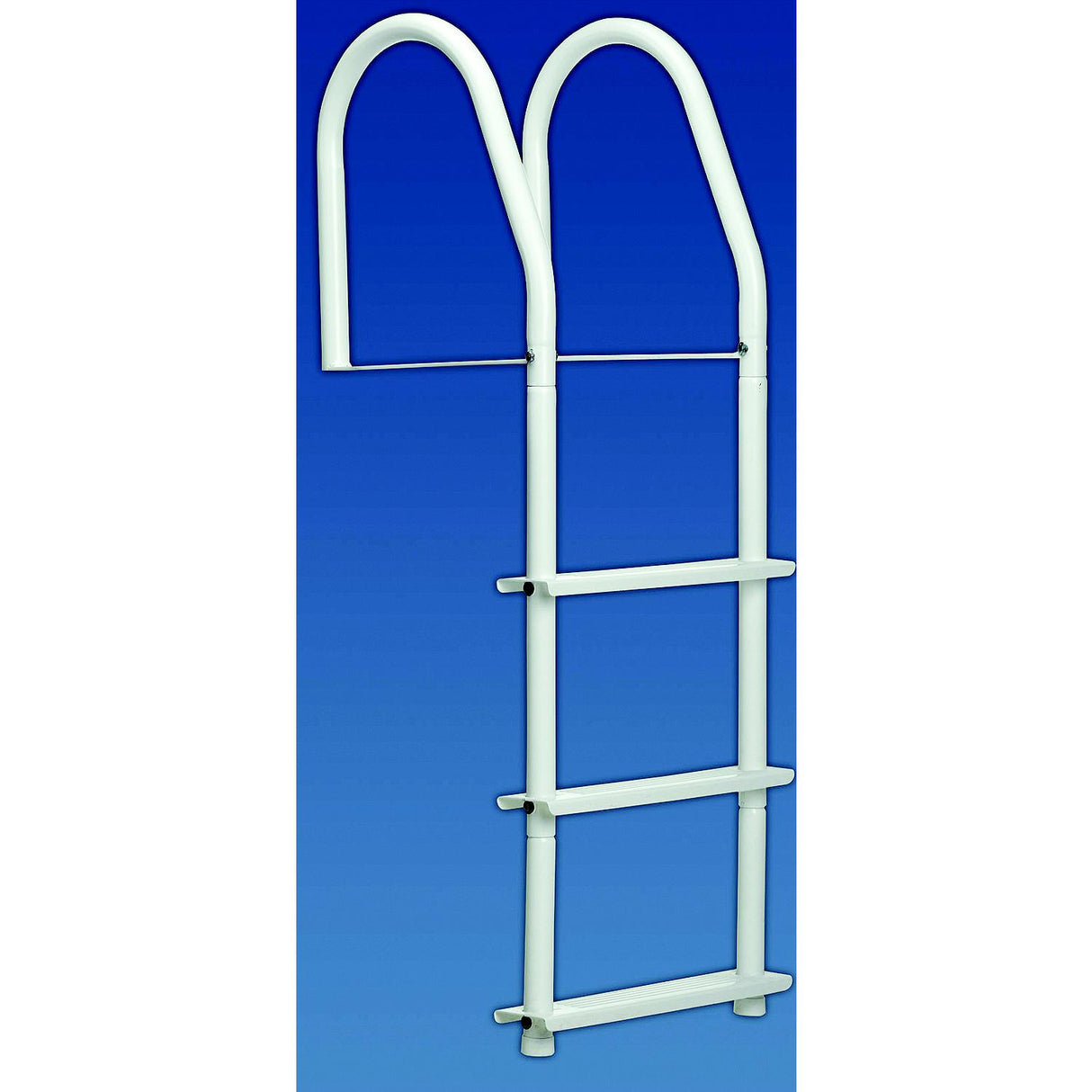 Dock Edge DE2104F Bright White Howell Galvalume Fixed Dock Ladder With Hardware - DE2104F