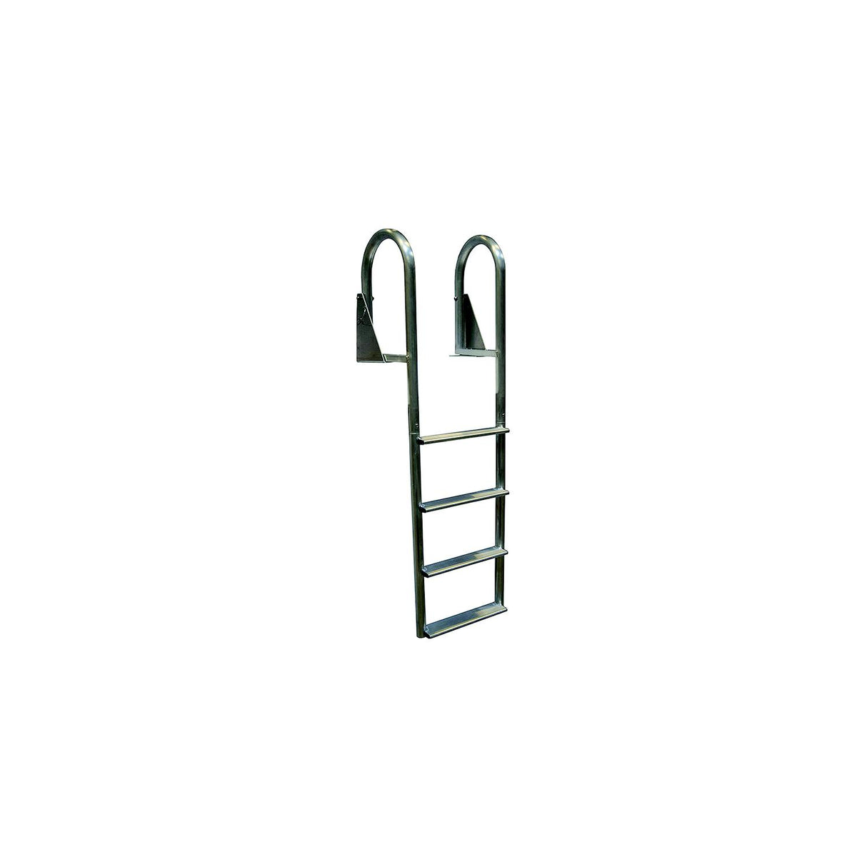 Dock Edge DE2125F Aluminum Flip Up Wide Step Ladder, 5-Step - DE2125F