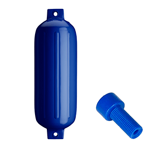 Polyform U.S. Polyform G-5 Twin Eye Fender 8.8" x 26.8" - Cobalt Blue w/Adapter - G-5 COBALT BLUE W/AIR ADAPTER