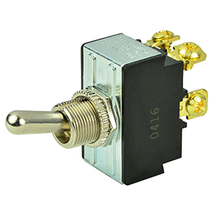 BEP Marine BEP DPST Chrome Plated Toggle Switch - OFF/ON - 1002017