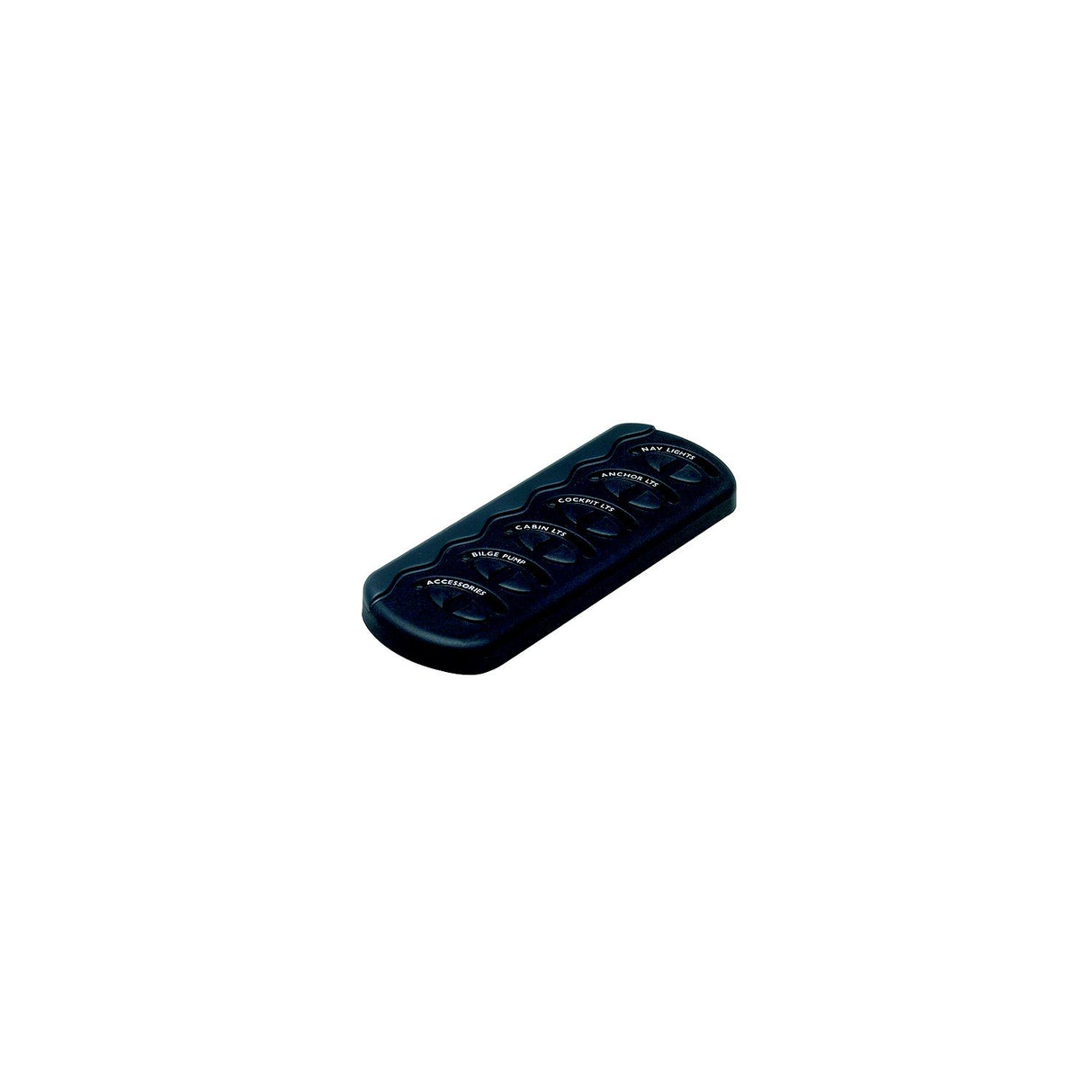 BEP Marinco Contour Generation II Sprayproof Switch Panel With Fuse(s) - Black - CG2-6W-F